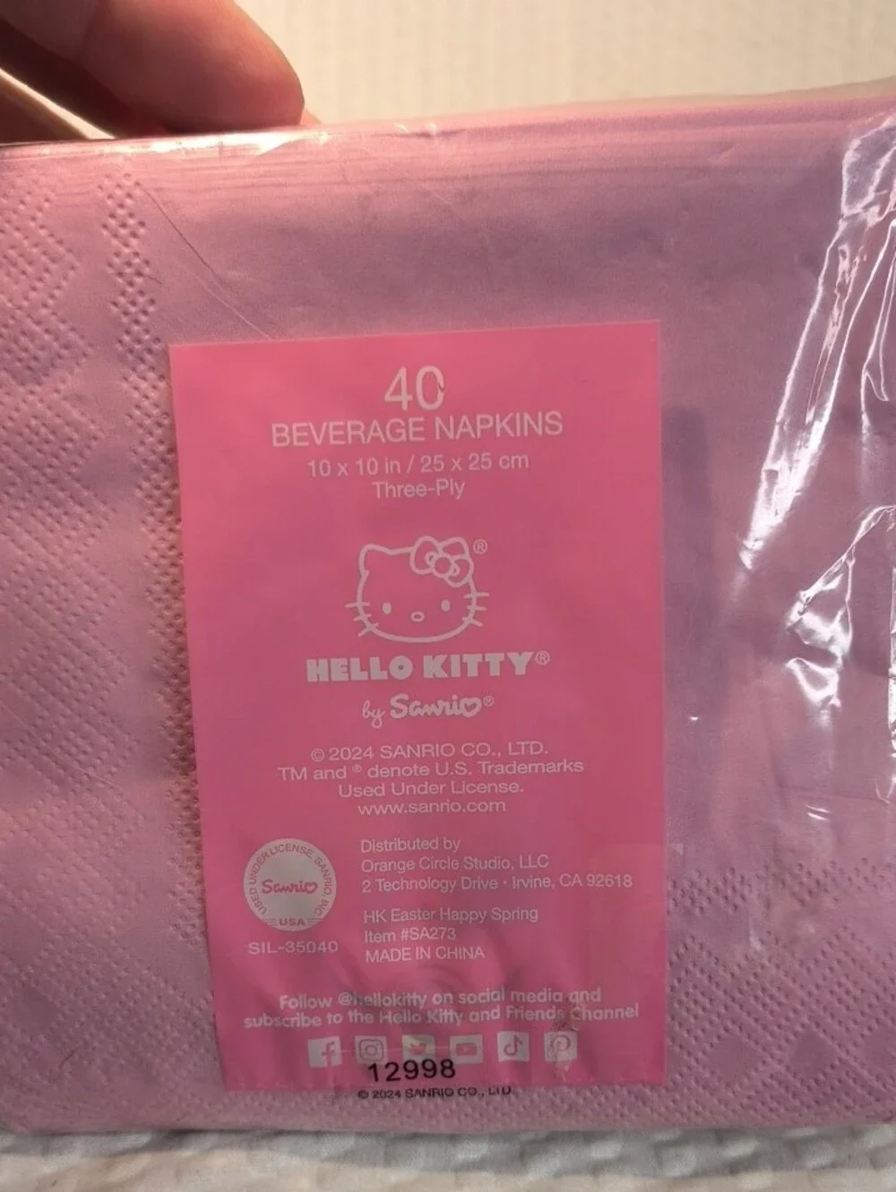 Hello Kitty Beverage Napkins 40